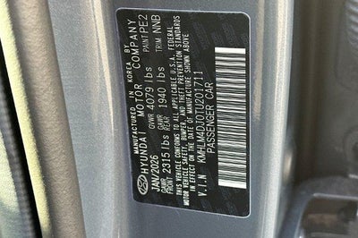 2026 Hyundai ELANTRA HYBRID Blue Sedan